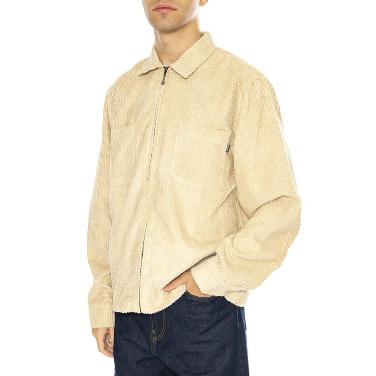 Cornelius Zip Shirt Oatmeal - Camicia Uomo Beige BU00185-OATML  HUF 