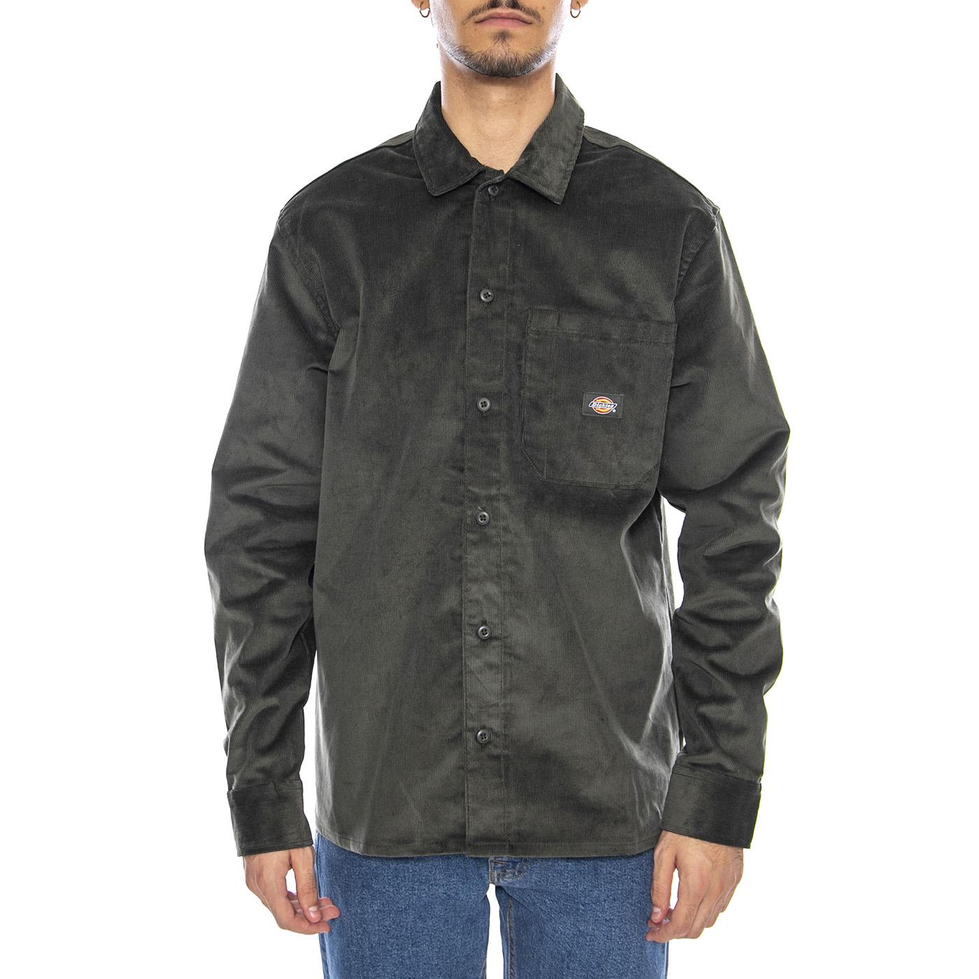 Corduroy Shirt LS Olive Green - Camicia in Velluto Verde Uomo DK0A8652OGX1  DICKIES 