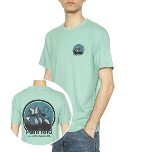 Penfield Yosemite Circle Back Wasabi - Maglietta Girocollo Uomo Verde PFD0165-C80  PENFIELD 