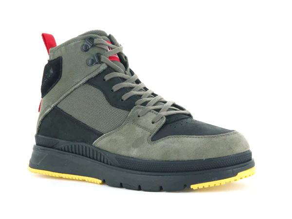 Pallasider Hi Metro Olive Night / Black - Scarpe Stringate Profilo Alto Uomo Multicolore PAS07994-361-M  PALLADIUM 