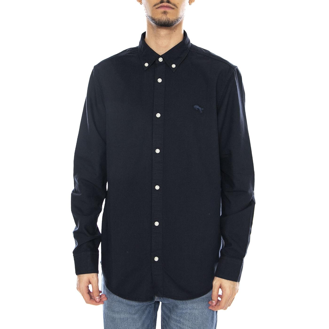 Oxford Shirt -- Camicia Uomo Dark Navy 112357241 . WRANGLER 