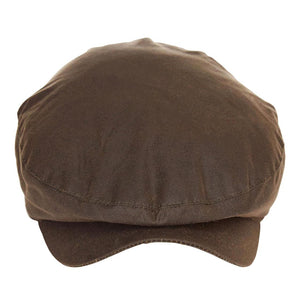 Cheviot Wax Flat Cap Olive - Cappellino a Coppola Marrone FW22-MHA0294-OL11 . BARBOUR 