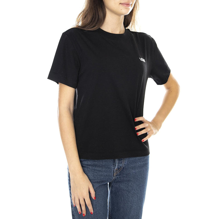 Junior V Boxy - Maglietta Girocollo Donna Nera VN0A4MFLBLK1  VANS 