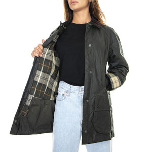 Beadnell Wax Jacket Sage - Giacca Invernale Donna Verde FW22-LWX0667-SG91  BARBOUR 
