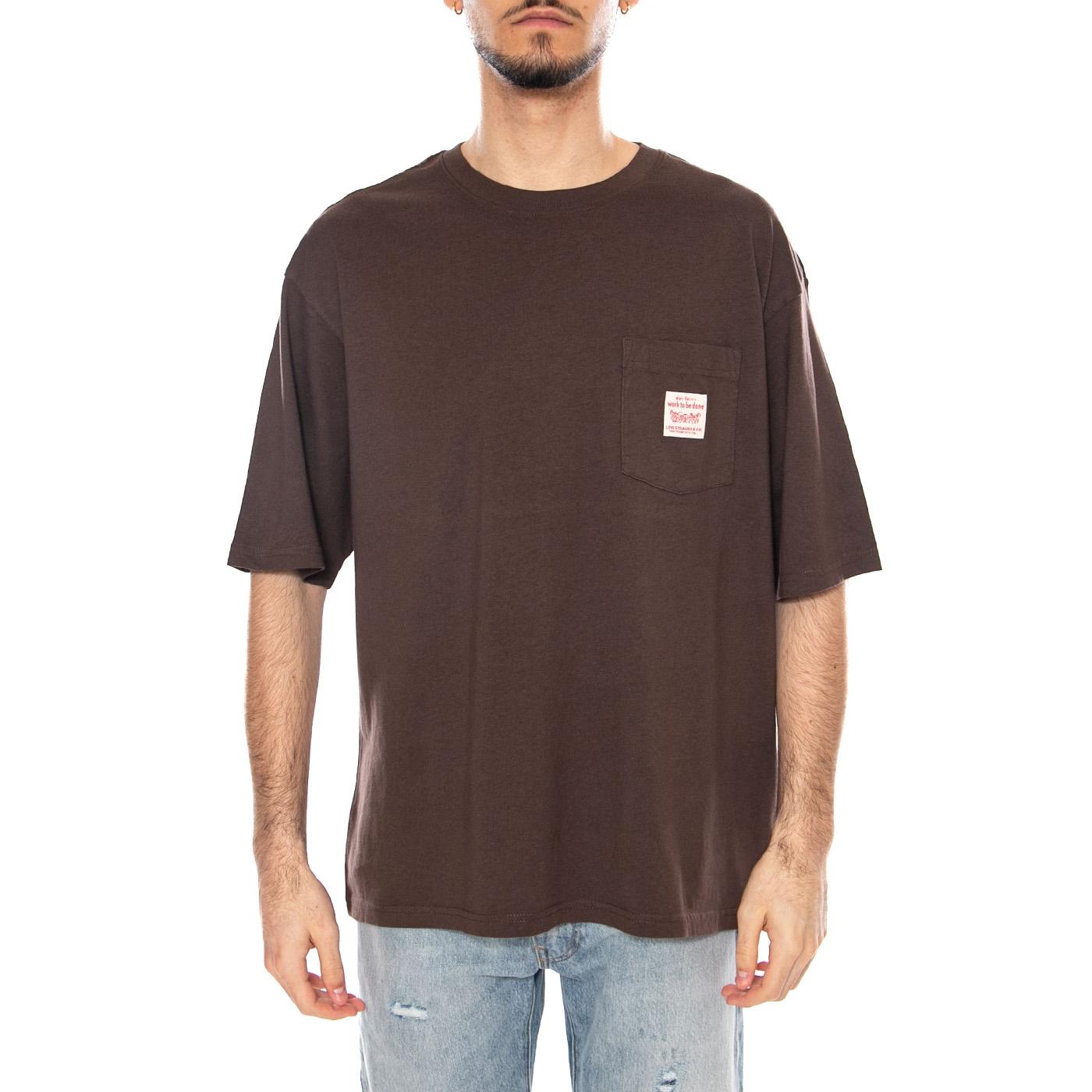 SS Workwear Tee Bracken Brown - Maglietta Girocollo Uomo Marrone A5850-0025 . LEVIS 