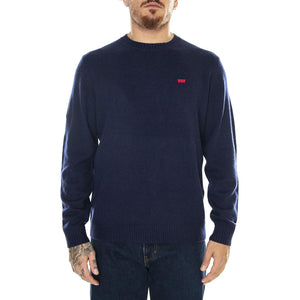 M' Original HM Sweater Naval Academy Blue - Maglione Girocollo Uomo Blu A4320-0001  LEVIS 