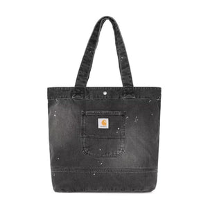 DENIM TOTE BLACK - Borsa Tote Shopping Denim Jeans Nera I037032 89EJ CARHARTT WIP 