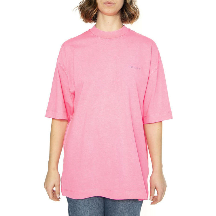 W' S/S Lumo T-Shirt Lumo Pink - Maglietta Girocollo Donna Rosa I034377.2M6GD  CARHARTT WIP 