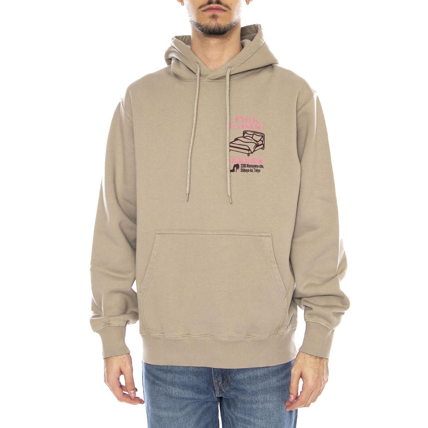 Pink Castle Hoodie Sweat -- Felpa con Cappuccio Uomo Beige I036405. 3FA.67 EDWIN 
