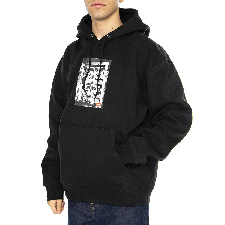 Obey Icon Photo Premium Hooded Fleece Black - Felpa Uomo Nera 112843622-BLK  OBEY 