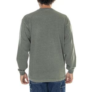 L/S Vista T-Shirt Smoke Green /garment dyed - Maglietta Girocollo Maniche Lunghe Uomo Verde I030779.1NDGD  CARHARTT WIP 