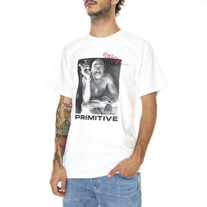 Smoke Tee White - Maglietta Girocollo Uomo Bianca PRASS22171  PRIMITIVE 