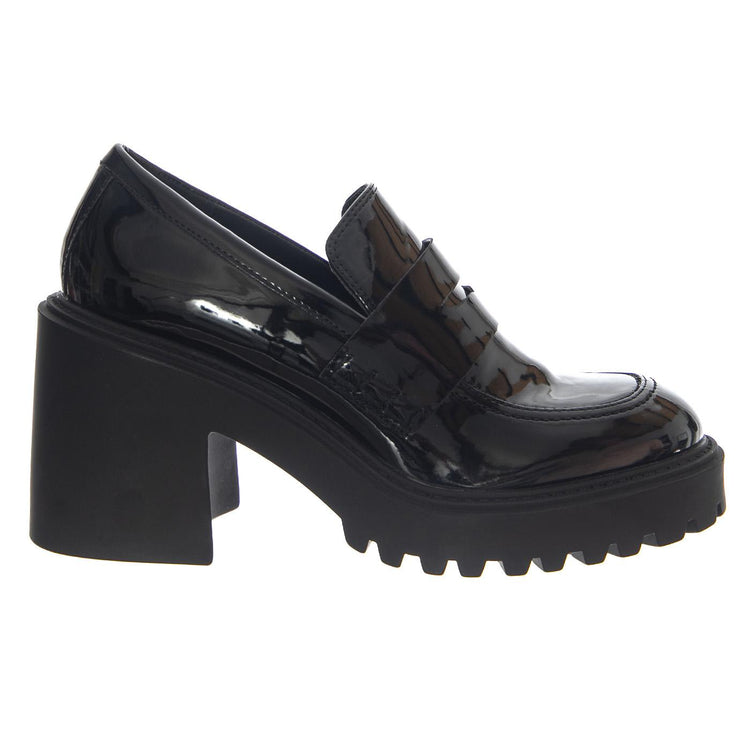 OBSIDIAN - BLACK PATENT - Mocassini con Tacco Alto Donna Vernice Nera SM-OBSI01S1 . STEVE MADDEN 