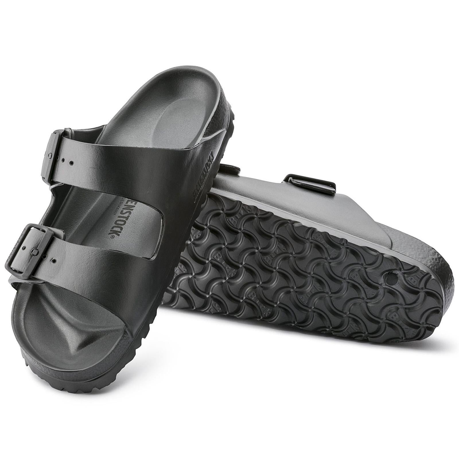 Womens Arizona Eva Sandals  - Metallic Anthracite - Sandali Donna Grigi - Calzata Stretta 1001498  BIRKENSTOCK 