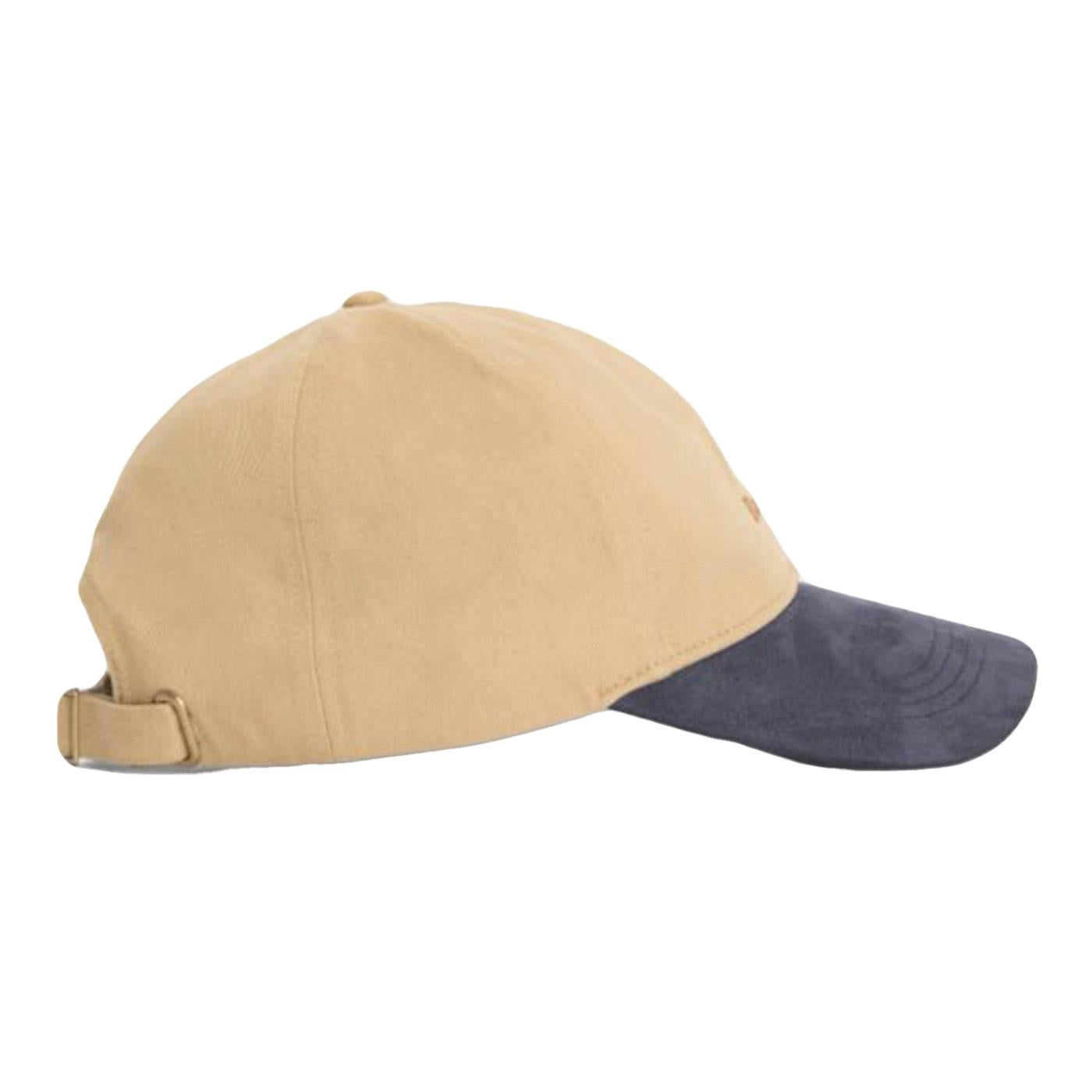 Langdale Cap Sandstone/Navy - Cappellino con Visiera Beige / Blu MHA0934 SN15 BARBOUR 