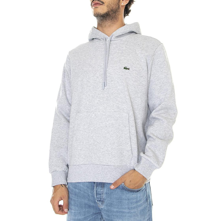 Sweatshirt-Cca - Felpa con Cappuccio Uomo Grigia SH9623-CCA  LACOSTE 