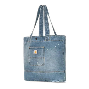DENIM TOTE BLUE - Borsa Tote Shopping Denim Jeans Blu I037032 01EJ CARHARTT WIP 