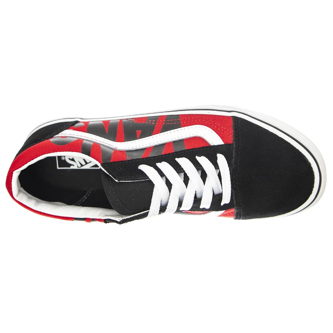 Old Skool Black / Red - Scarpe Stringate Profilo Basso Uomo Nere / Rosse VN0A4VHV7WL1  VANS 