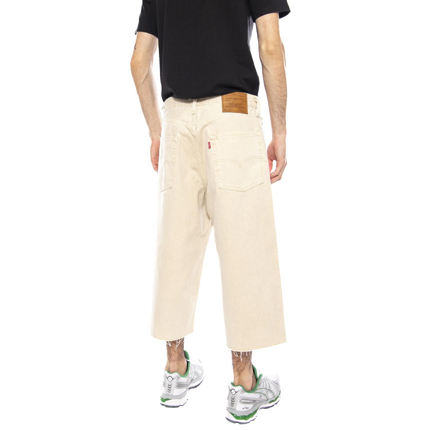 478 Baggy Capri - Ecru Goods White - Pantaloni Uomo Crema 004A8-0002 . LEVIS 