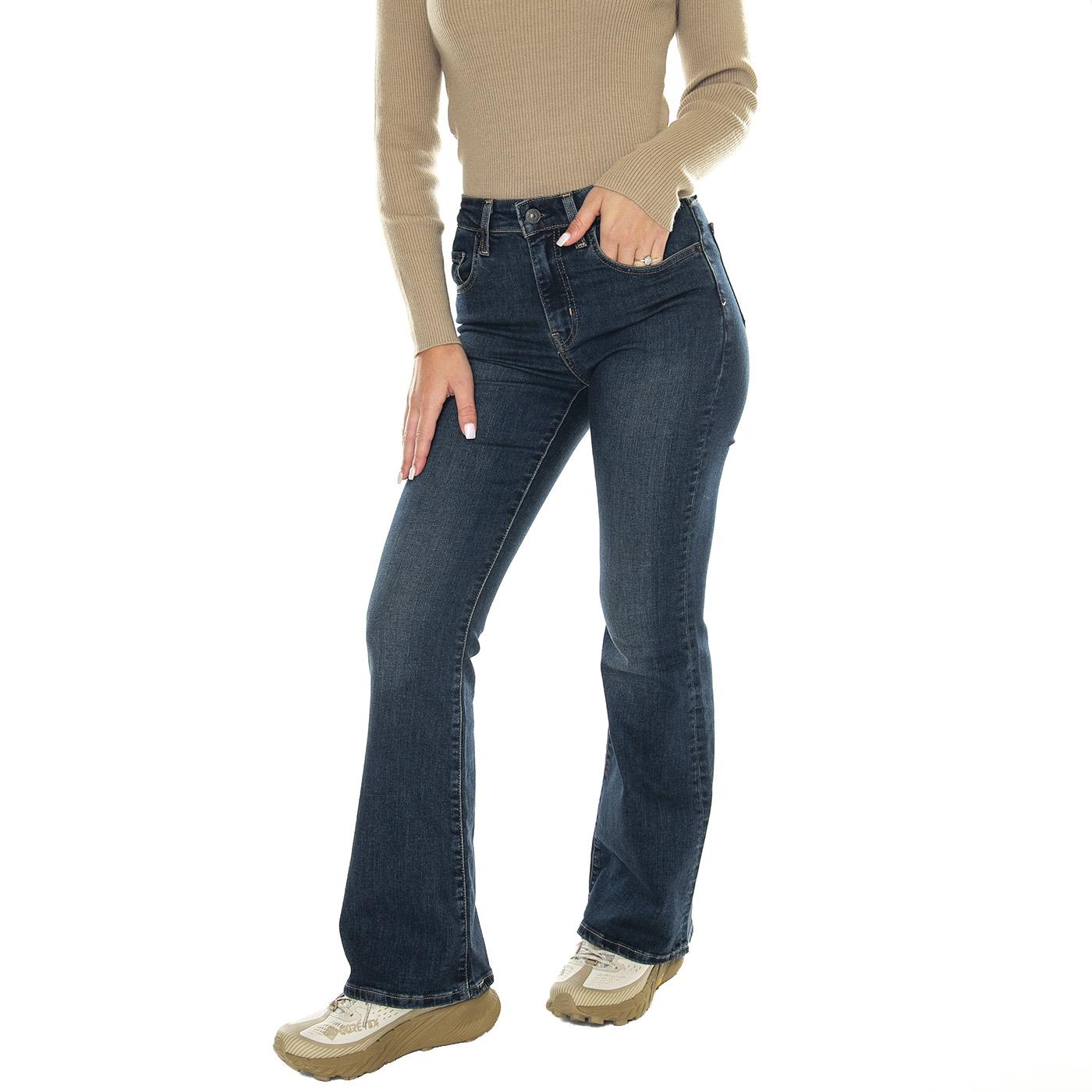 726 HR Flare Blue Swell Dark Indigo Worn In - Pantaloni Denim Jeans Donna Blu A3410-0014  LEVIS 