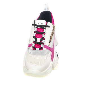 City - Scarpe Stringate Profilo Basso Donna Bianche / Multicolore SMPCITY SOUL-WHTMLT  STEVE MADDEN 