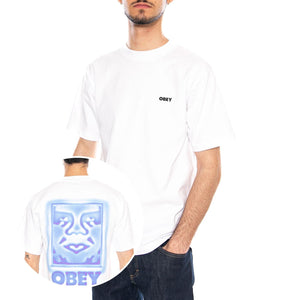 Obey Heat Map Icon Tee White - Maglietta Girocollo Uomo Bianca 168024356 WHT OBEY 