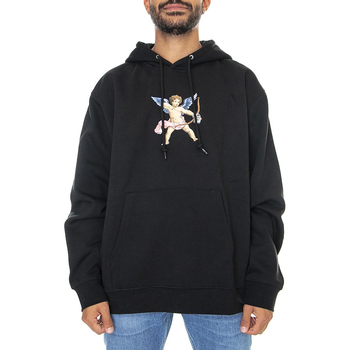 Watch Out Premium Hood Fleece Black - Felpa con Cappuccio Uomo Nera 112843042-BLK  OBEY 