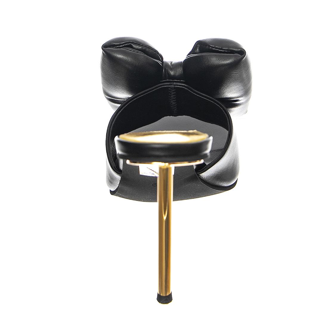 Bow-Down Black Gold Pu - Sandali con Fiocco Donna Neri JCSJC-932-1-5-BLA  JEFFREY CAMPBELL 