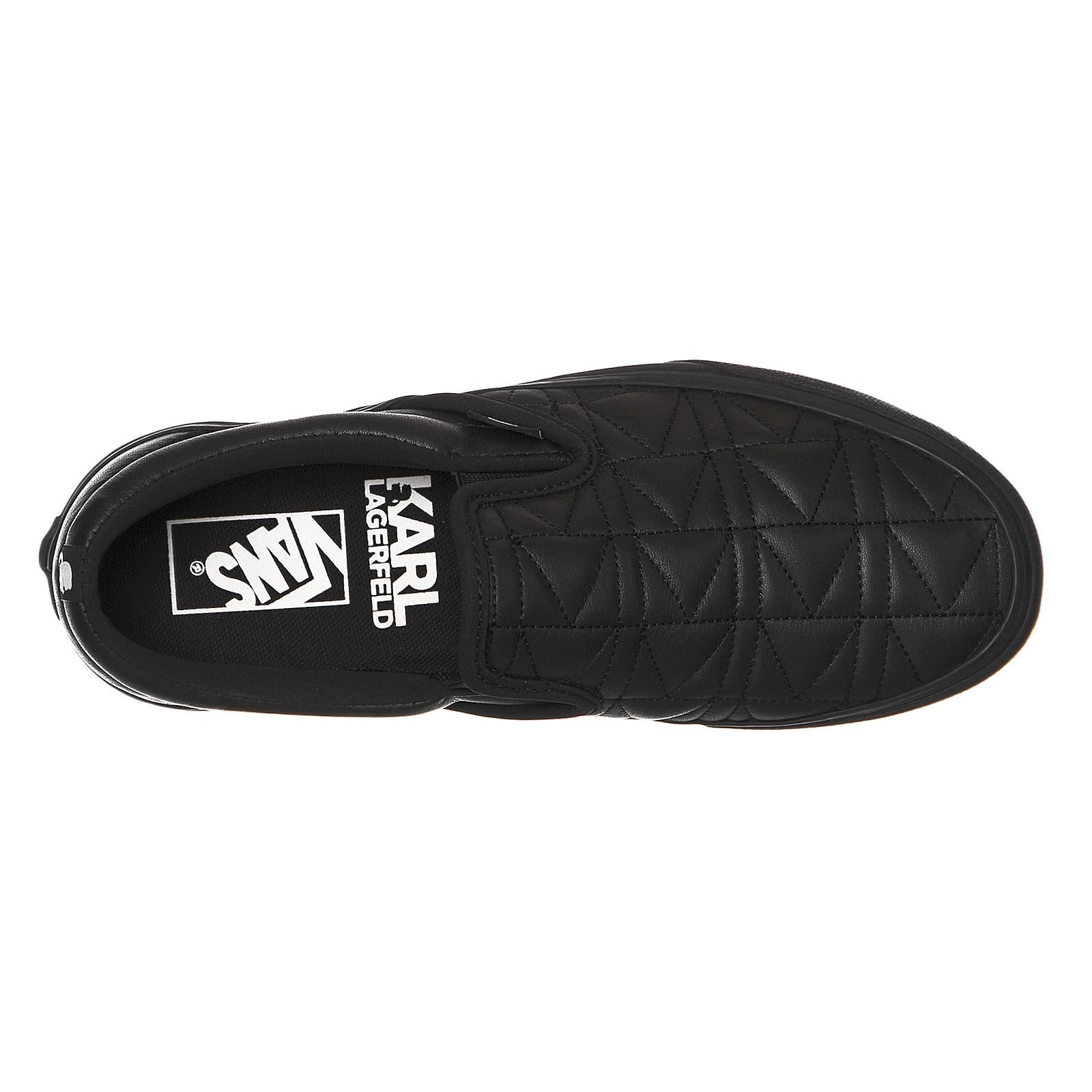 Vans X Karl Lagerfeld Classic Slip-On - Black - Scarpe Slip-on Donna Nere VA38F7OEI  VANS 