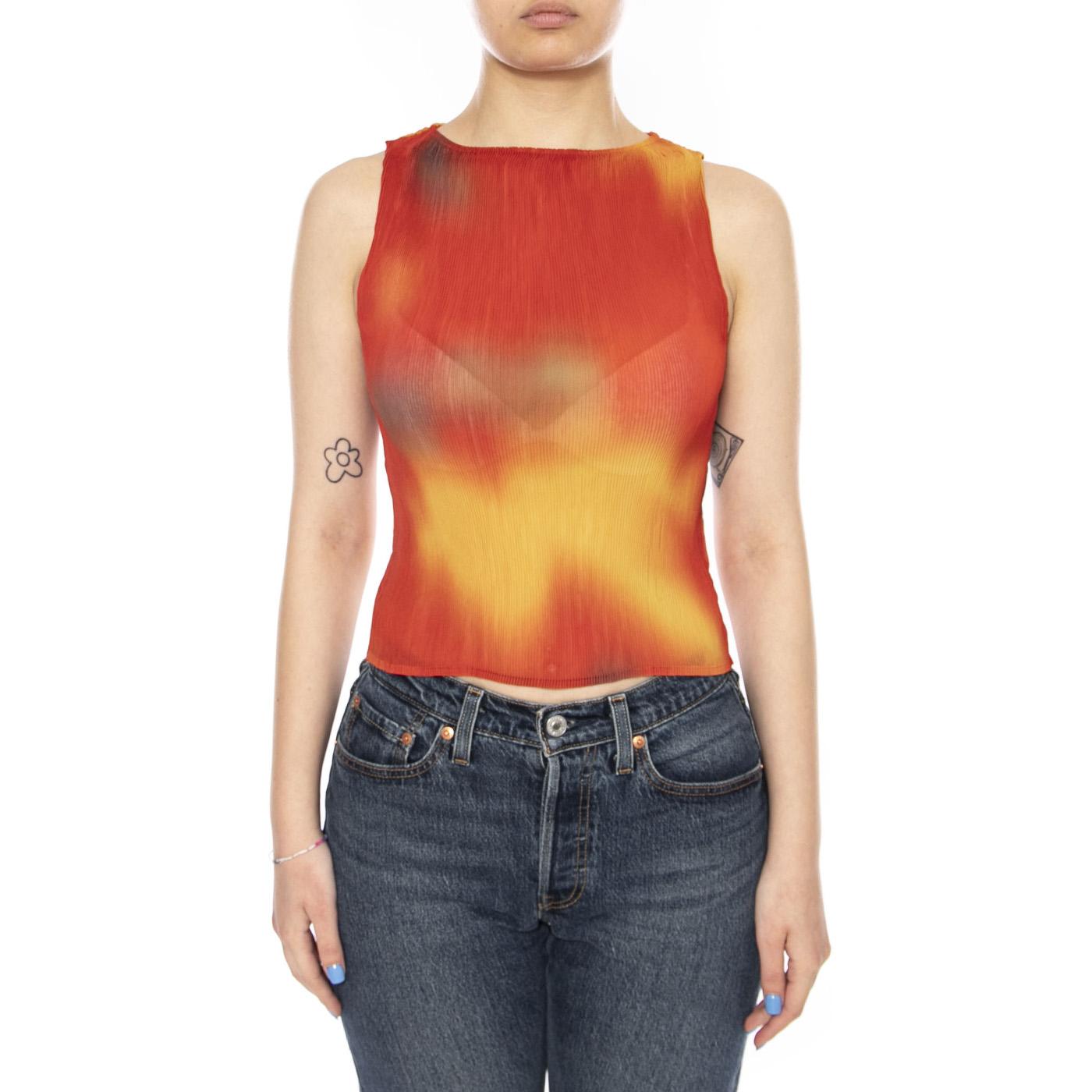 FLOWERS PLEATED DORA TOP - Top Donna Multicolore WTP00265 MLT THINKING MU 