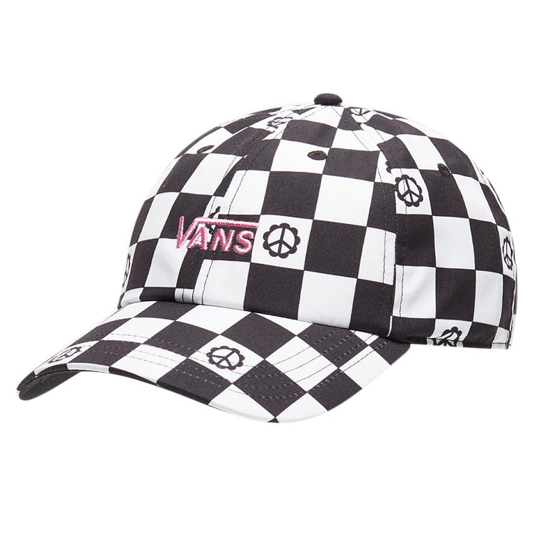 Wm Court Side Printed Hat Califas Ditsy White / Black / Lilas - Cappellino con Visiera Bianco / Nero / Checkerbaord VN0A34GRY0J1  VANS 