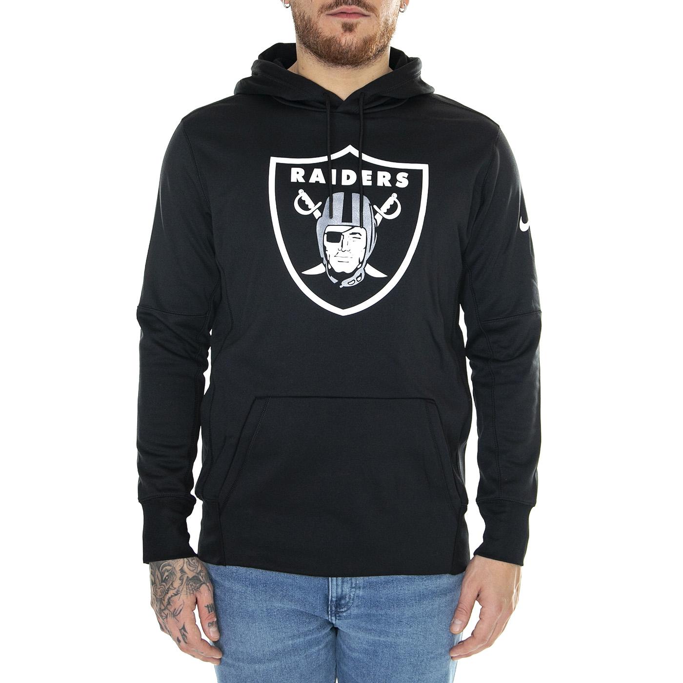 Nike Prime Logo Therma Pullover Hoodie Las Vegas Raiders Black - Felpa con Cappuccio Uomo Nera NKAQ-00A-8D-CM9  NIKE 