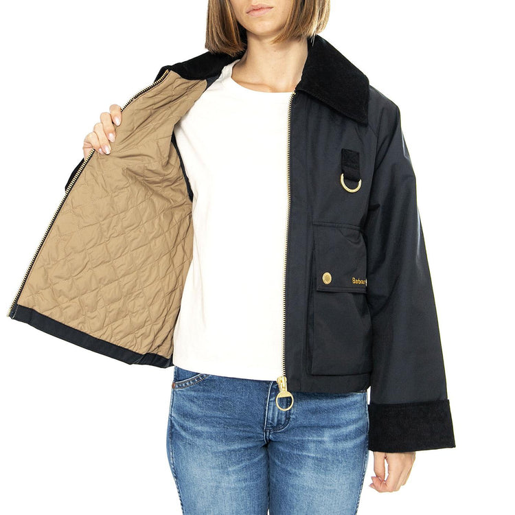 Nora Casual Jacket Dark Navy / Military Brown - Giacca Donna Blu LCA0342-NY91  BARBOUR 