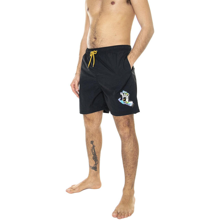 M' Holo Hand Swimshort Black Holo - Costume da Bagno Uomo Nero Holo Hand Swimshort Black Holo  SANTA CRUZ 