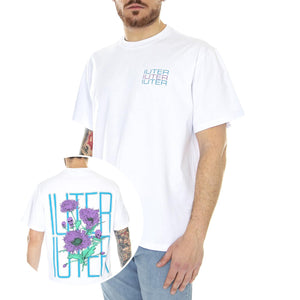 Spine Skulls Tee White - Maglietta Girocollo Uomo Bianca 23SITS89-WHITE  IUTER 