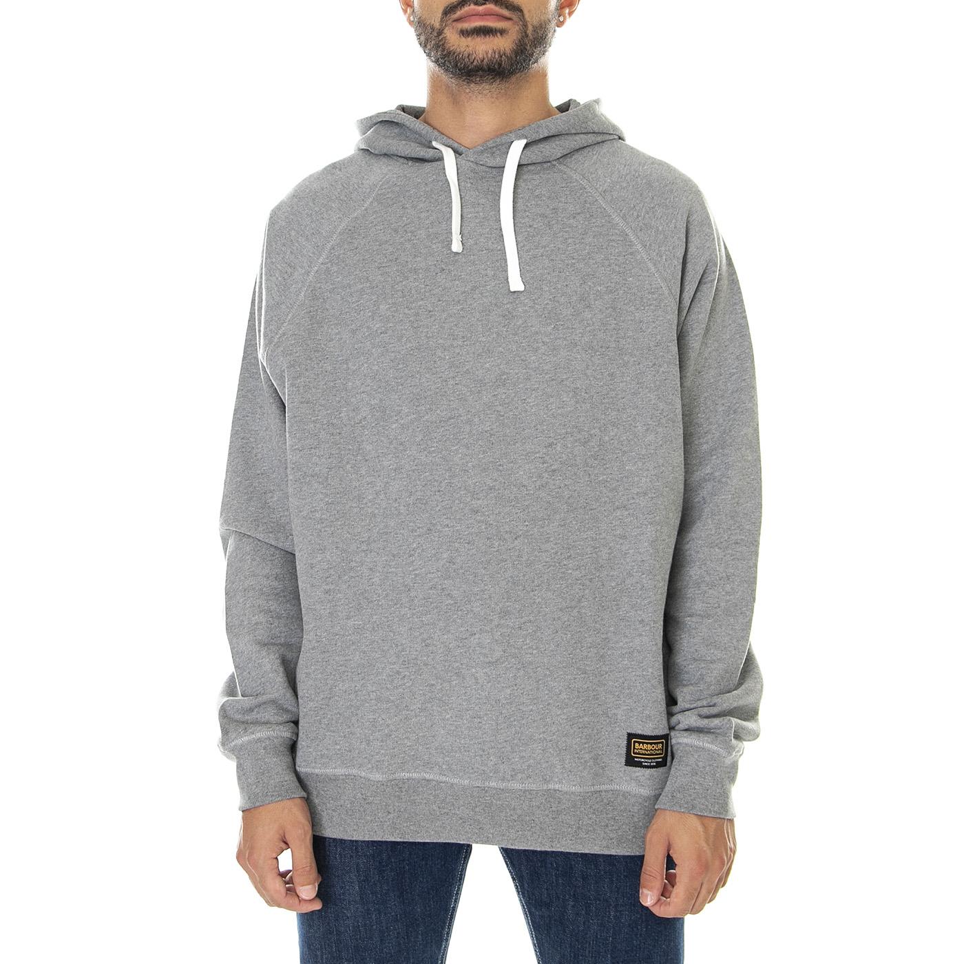 Trial Hoodie Grey Marl - Felpa con Cappuccio Uomo Grigia 222MMOL0406-GY52  BARBOUR 