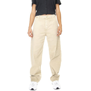 W' Pierce Pant Straight Dusty H Brown faded - Pantaloni Denim Jeans Donna Beige I030289-07EFH  CARHARTT WIP 