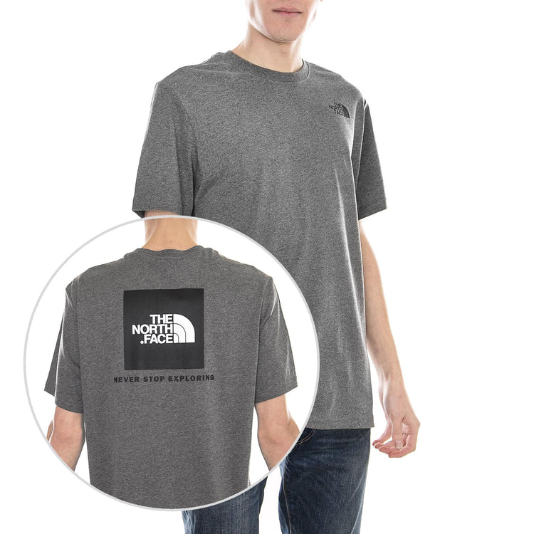 Red Box Tee - Tnf Medium Grey Heather - Maglietta Girocollo Uomo Grigia T92TX2JBV  THE NORTH FACE 