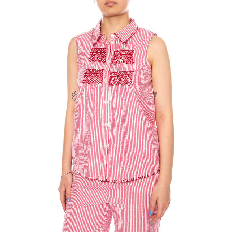 S/S BLOUSES-TOP PINK - Top Smanicato Donna Rosa 4.62.125.26 306 MD'M 