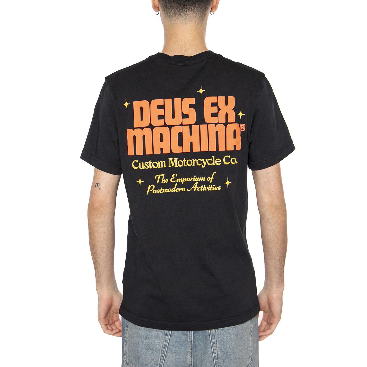 Drop Down Tee Black - Maglietta Girocollo Uomo Nera DMP251953B_BLK  DEUS EX MACHINA 