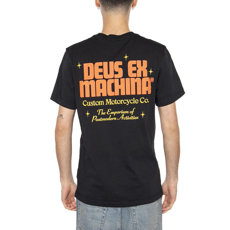 Drop Down Tee Black - Maglietta Girocollo Uomo Nera DMP251953B_BLK  DEUS EX MACHINA 