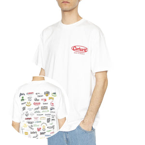 S/S Logo T-Shirt White - Maglietta Girocollo Uomo Bianca I034643.02XX  CARHARTT WIP 