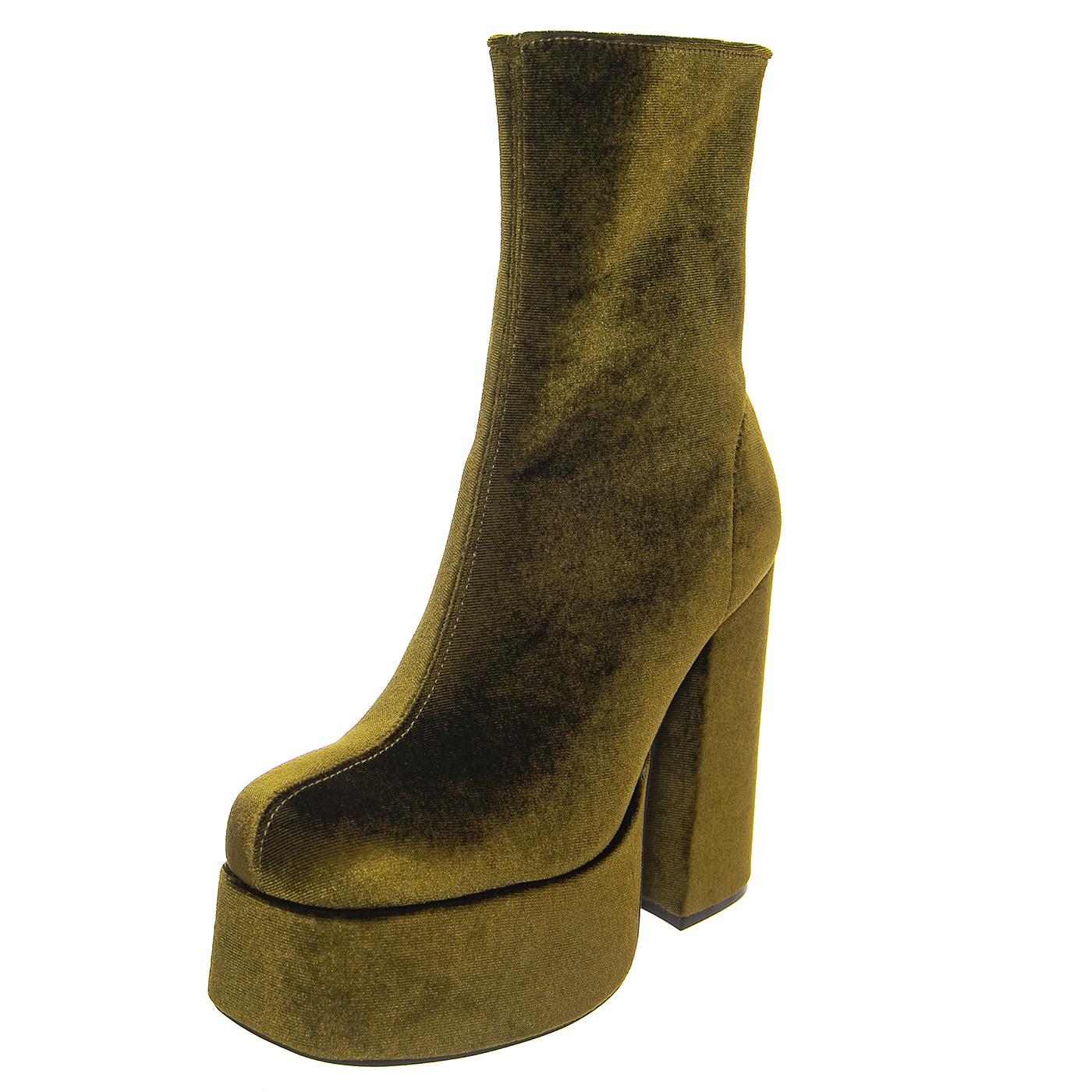 W' Widow Green Velvet - Stivali Donna Verdi JCS5 5 JC 014-GRE  JEFFREY CAMPBELL 
