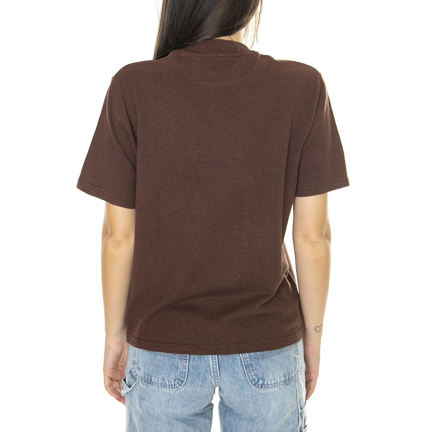 Chocolate Hemp Aidin T-Shirt - Maglietta Girocollo Donna Marrone WTS00335  THINKING 