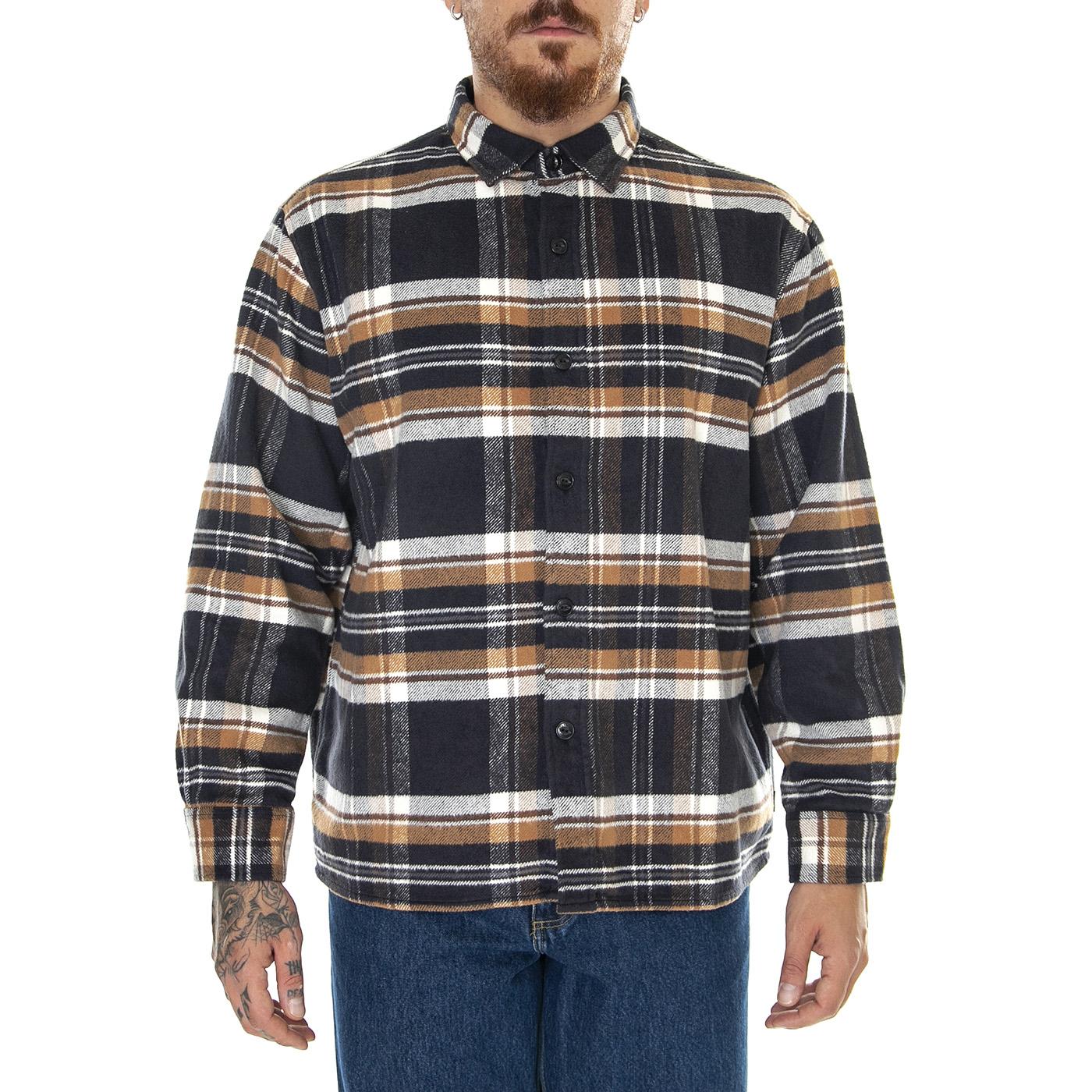 Sebastian Shirt LS Navy / Brown - Camicia Uomo Multicolore I032582.1WO.67.  EDWIN 