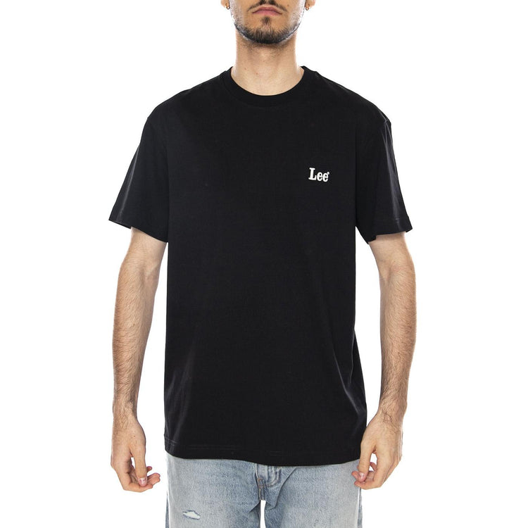 SS SMALL LOGO TEE BLACK - Maglietta Girocollo Uomo Nera 112376492 BLK LEE 