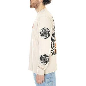 Optiskull Longsleeve Cream - Maglietta Girocollo Maniche Lunghe Uomo Beige LSV0064CRE  DOOMSDAY 