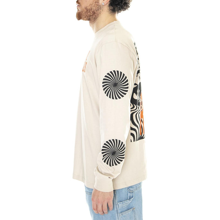 Optiskull Longsleeve Cream - Maglietta Girocollo Maniche Lunghe Uomo Beige LSV0064CRE  DOOMSDAY 