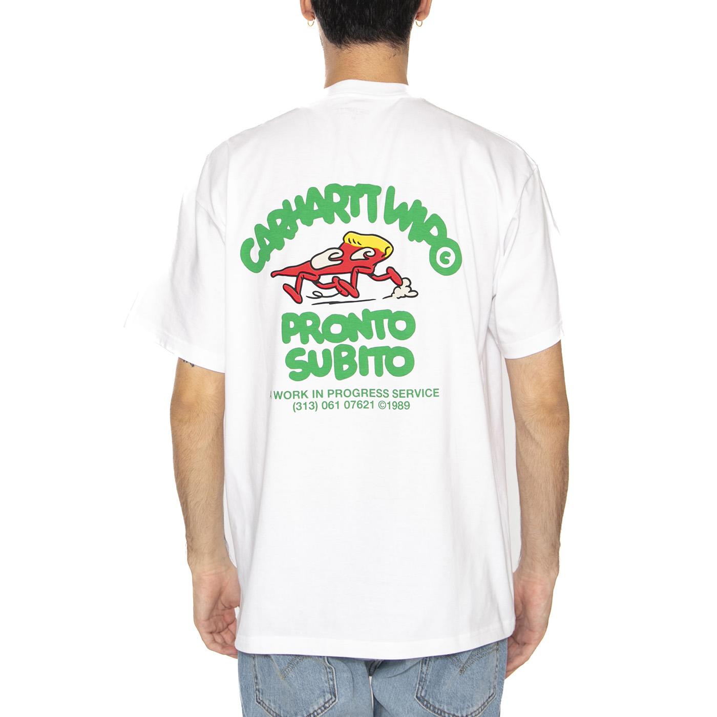 S/S Pronto T-Shirt White - Maglietta Girocollo Uomo Bianca I035195.02XX . CARHARTT WIP 