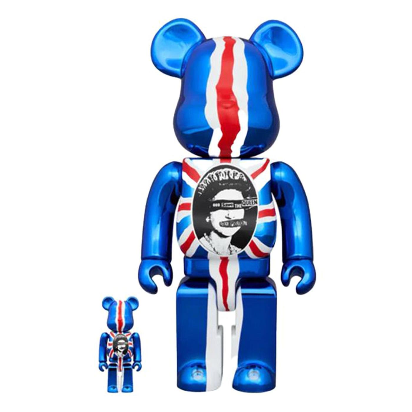 BE@RBRICK God Save The Queen Clear Ver. 100% & 400% - Toy Medicom Multicolore 1918521  MEDICOM TOY 